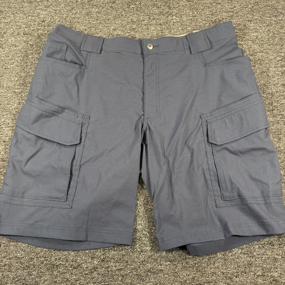 Duluth Trading Co Cargo Shorts Men 40 Navy DuluthFlex Dry on the Fly 11" Inseam